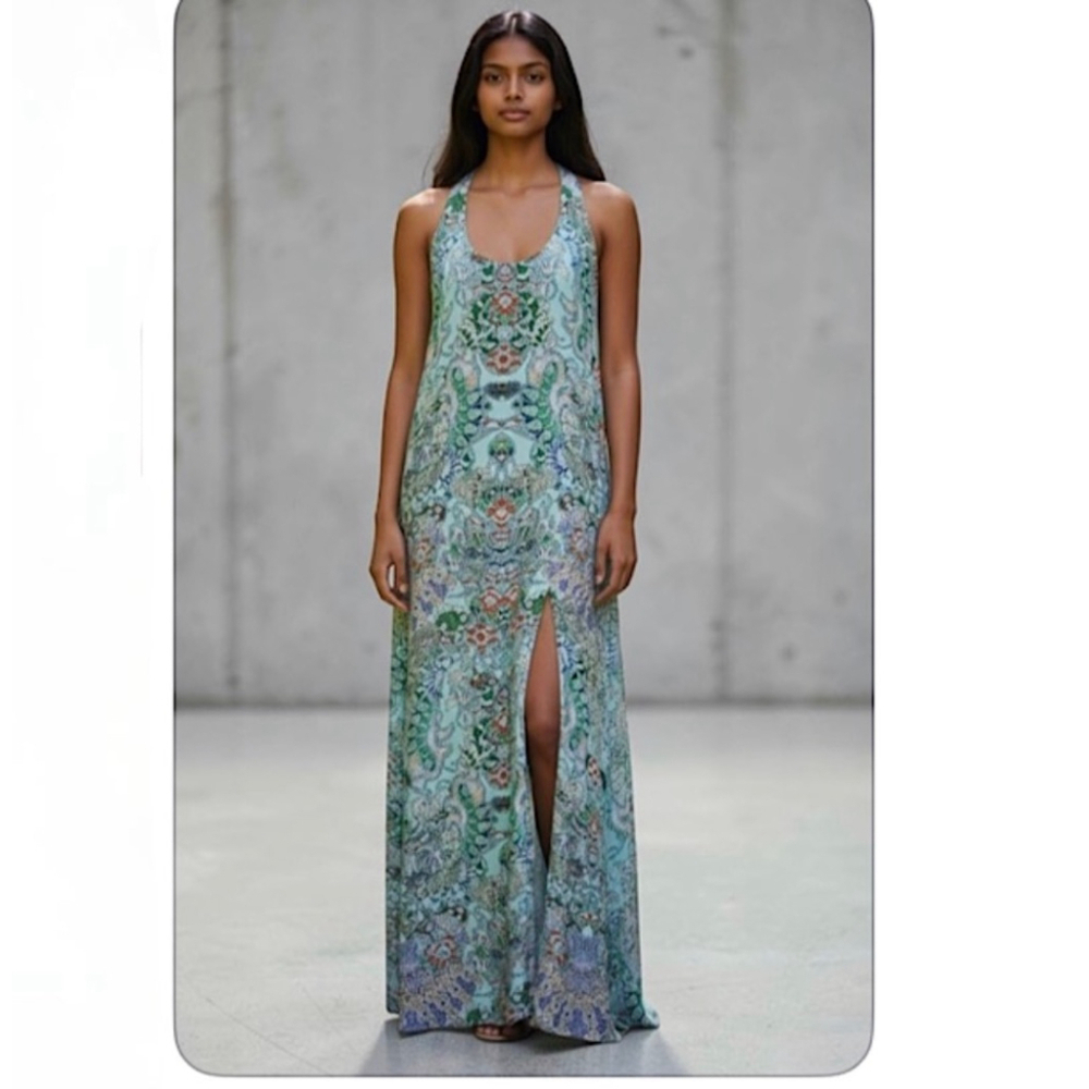 Lulus Mosiac Print Breezy Vacation Maxi Dress